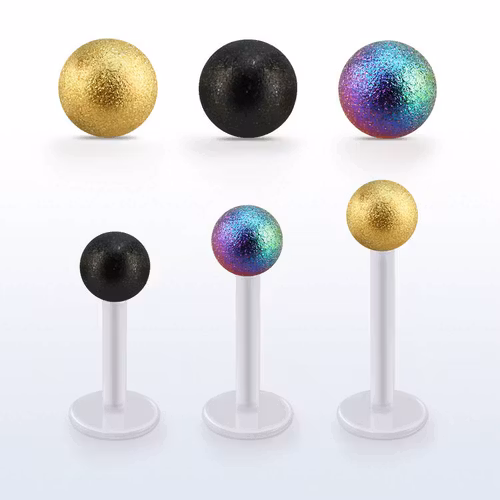 BIO-Flex Labret / Monroe 1.2mm med PVD-Pläterad frostad 5mm kula