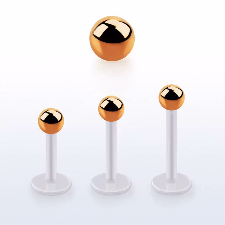 BIO-Flex Labret / Monroe 1.2mm med 3mm roséguldpläterad kula