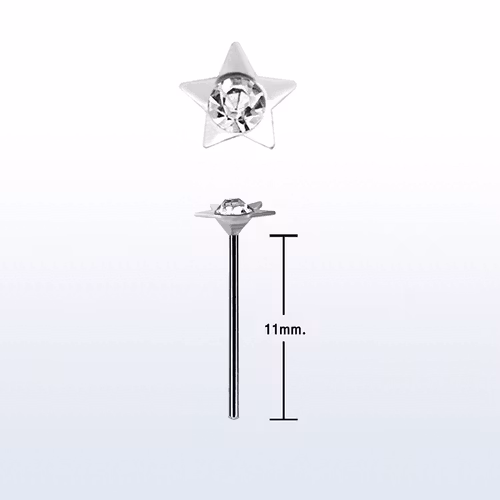 Nässmycke "Böj själv" 3mm stjärna med klar crystal