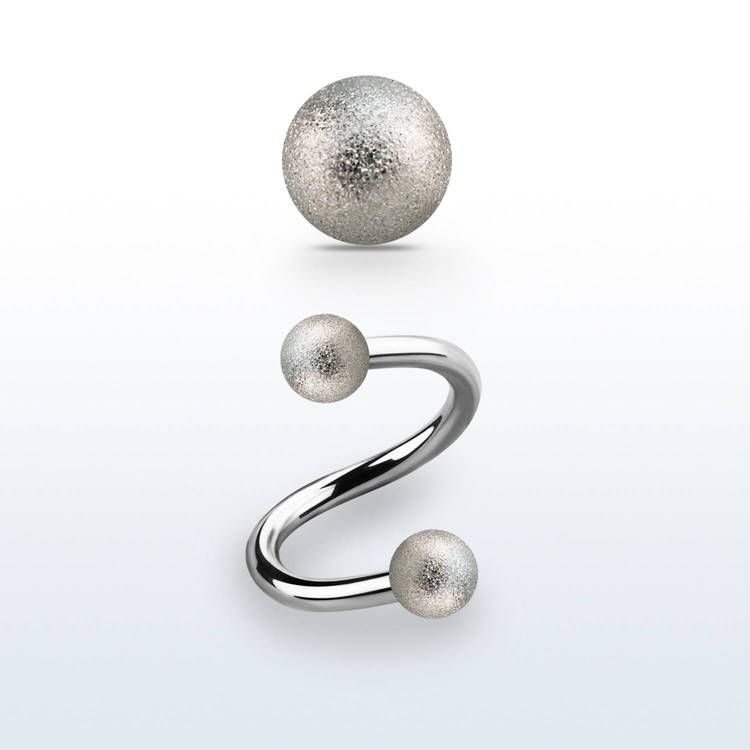 Spiral twister 1.2mm med 5mm frostade kulor
