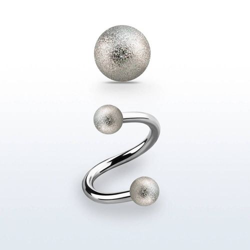 Spiral twister 1.2mm med 5mm frostade kulor