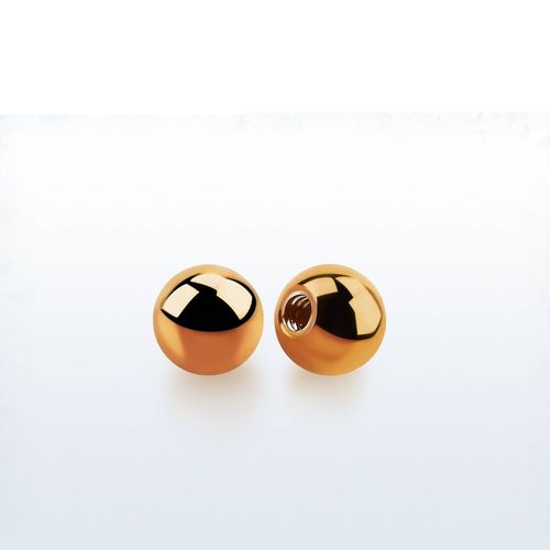 Lös kula PVD-Pläterad roséguld 4mm diameter 1.6mm gänga (lös del)