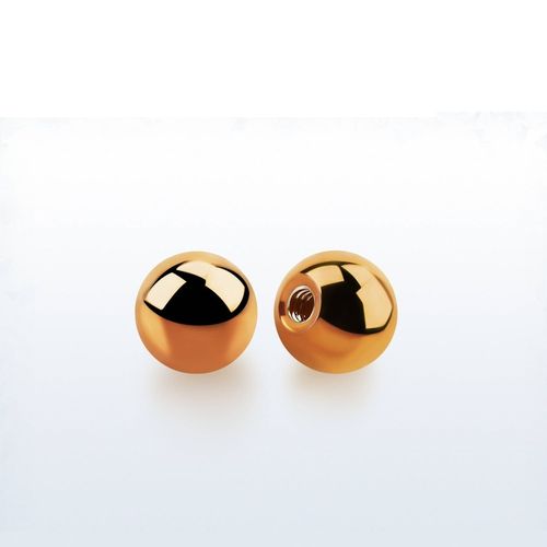 Lös kula PVD-Pläterad roséguld 5mm diameter 1.2mm gänga (lös del)