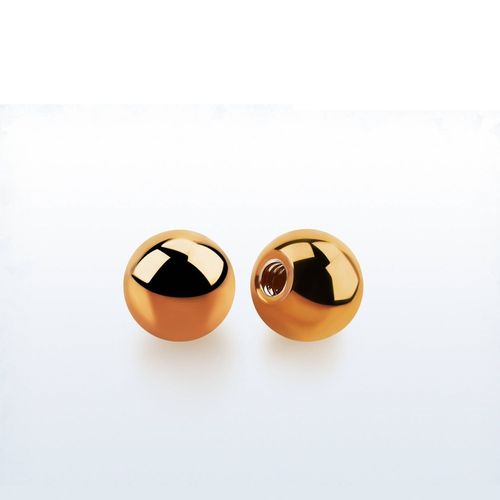 Lös kula PVD-Pläterad roséguld 5mm diameter 1.6mm gänga (lös del)