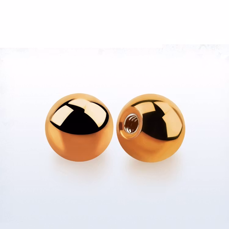 Lös kula PVD-Pläterad roséguld 8mm diameter 1.6mm gänga (lös del)