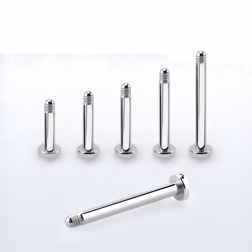 Tragus / labretstav 1.2mm med extra liten platta (lös del)