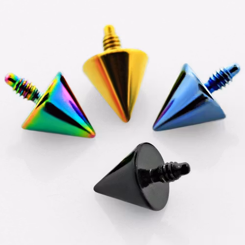Eloxerad dermal piercing 1.2mm med 4mm kon