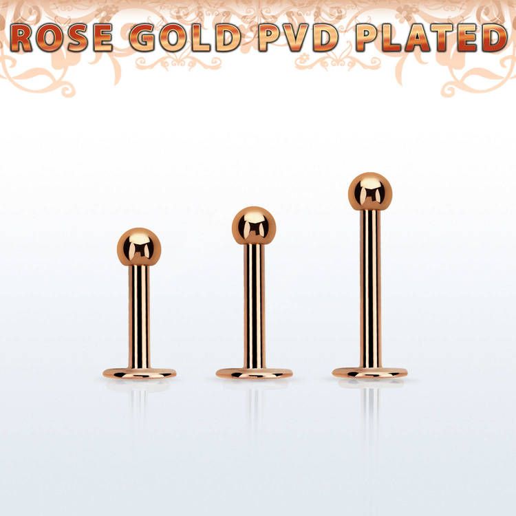 Labret / Monroe 1.2mm med 2.5mm kula roséguld