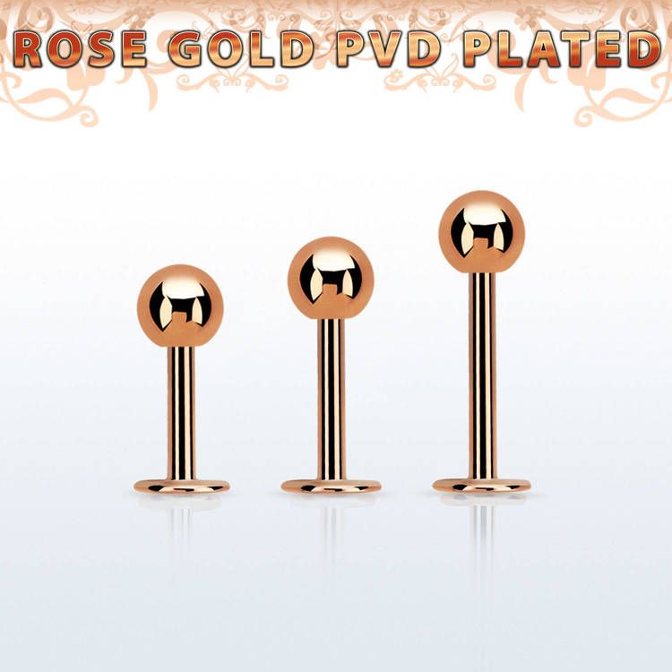 Labret / Monroe 1.2mm med 4mm kula roséguld