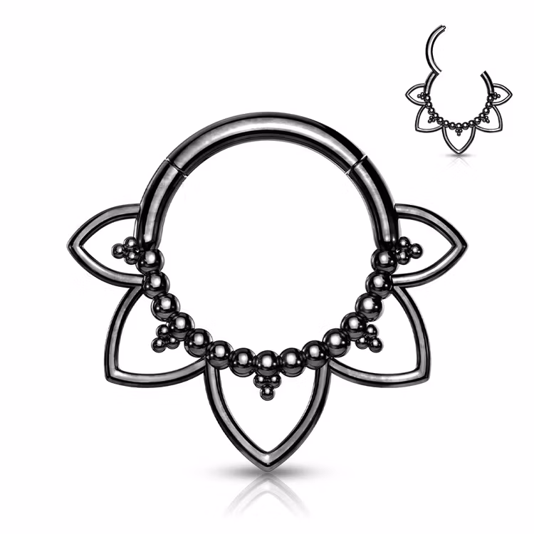 Septum segmentring med gångjärn 1.2mm med filigran
