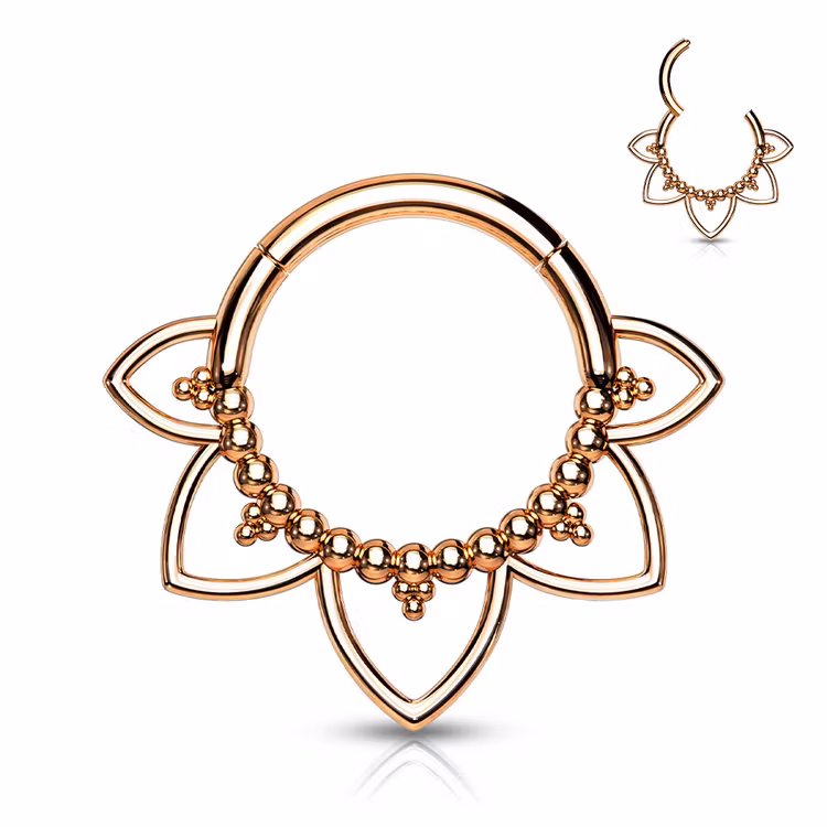 Septum segmentring med gångjärn 1.2mm med filigran
