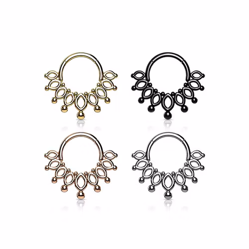 Septum segmentring med gångjärn 1.2mm med krona