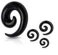 Svart töjspiral - kit med 6st/3st 1.6-12mm