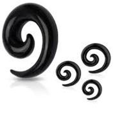 Svart töjspiral - kit med 6st/3st 1.6-12mm