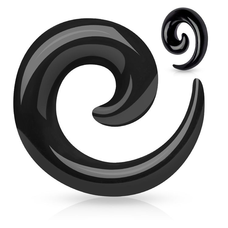 Svart töjspiral - kit med 6st/3st 1.6-12mm
