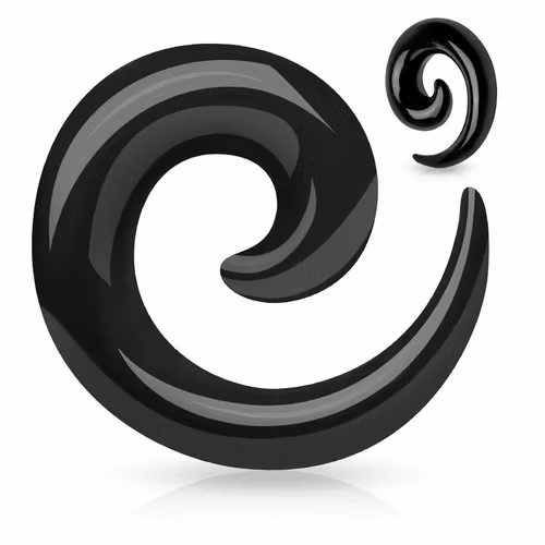 Svart töjspiral - kit med 6st/3st 1.6-12mm