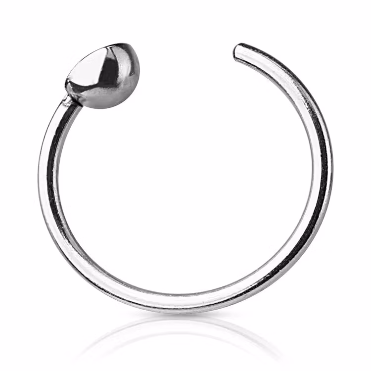 Näsring 0.8mm med 3mm crystal