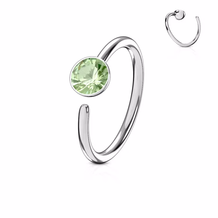Näsring 0.8mm med 3mm crystal