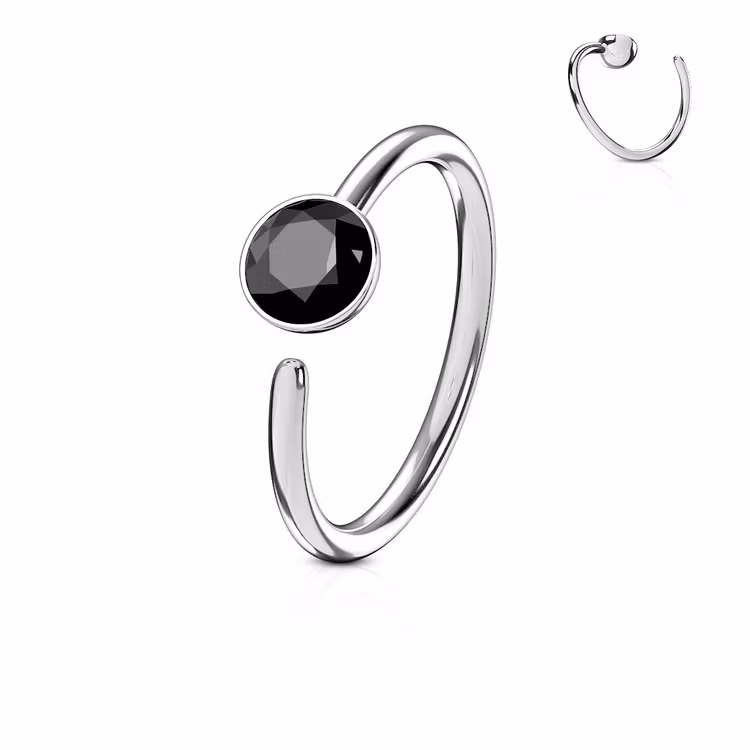 Näsring 0.8mm med 3mm crystal