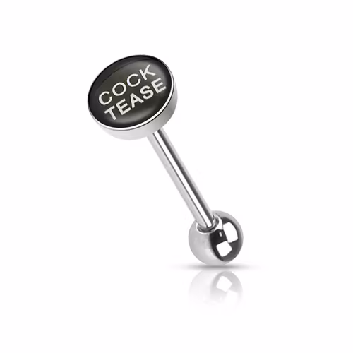Barbell / Tungstav med "cock tease" logo