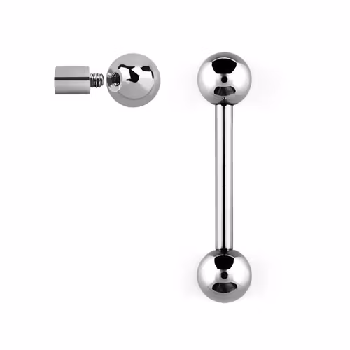 Barbell 2mm med 6mm kulor