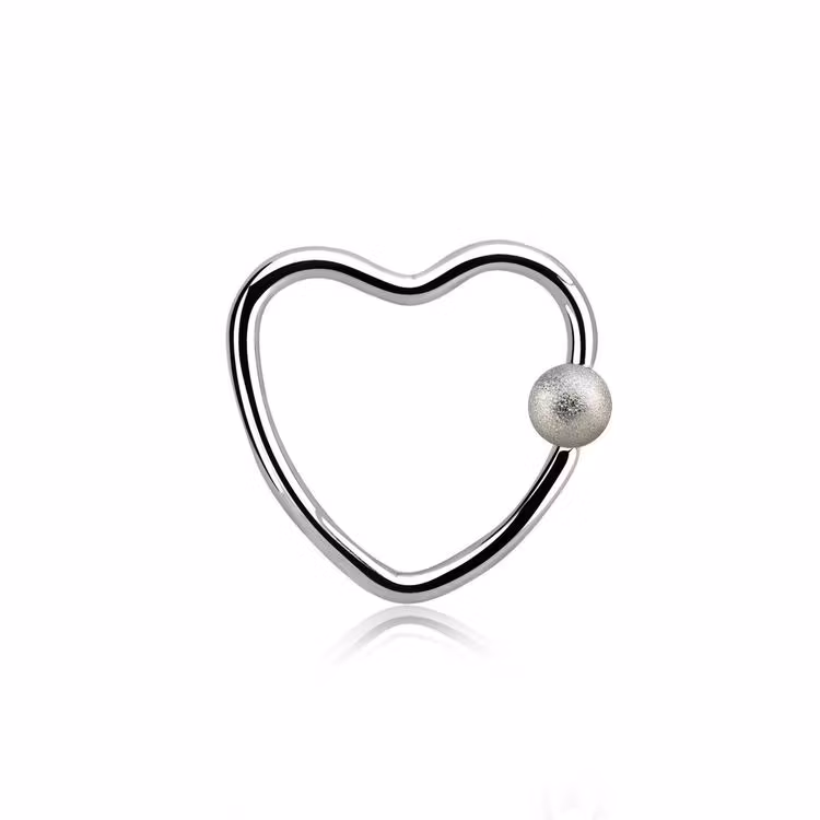 Hjärtformad BCR 1.2mm med 3mm frostad kula