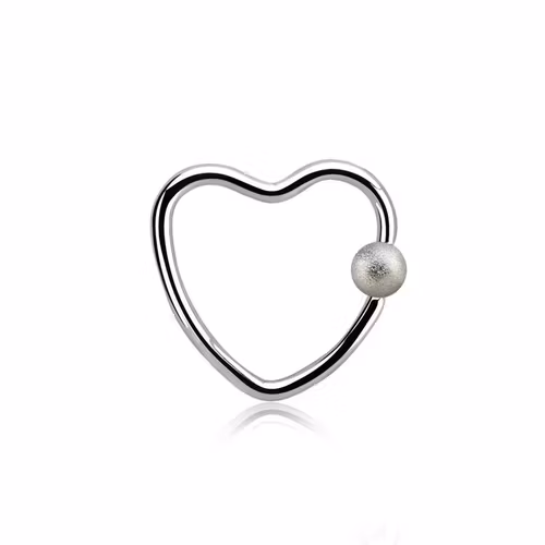 Hjärtformad BCR 1.2mm med 3mm frostad kula