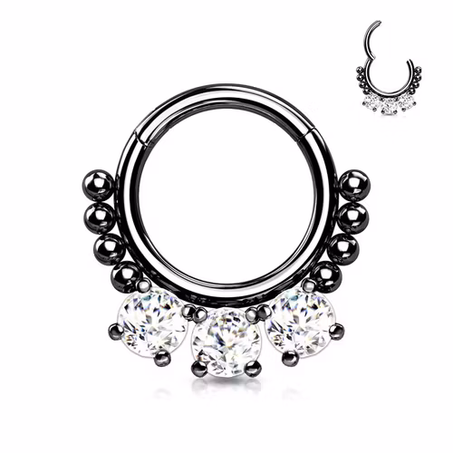 Septum segmentring 1.2mm med gångjärn och 3st CZ