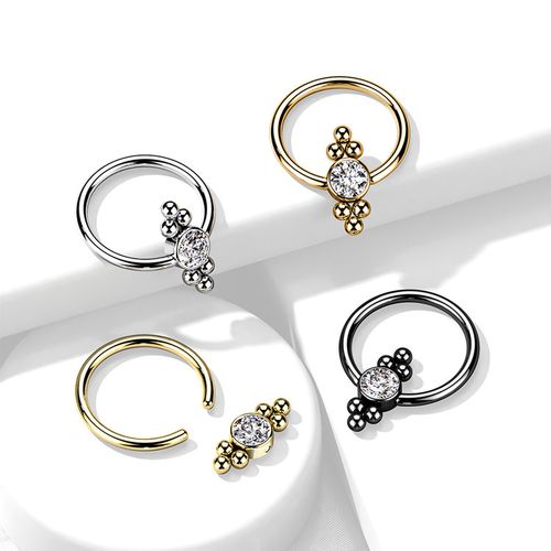 BCR / Ring med platt CZ kluster