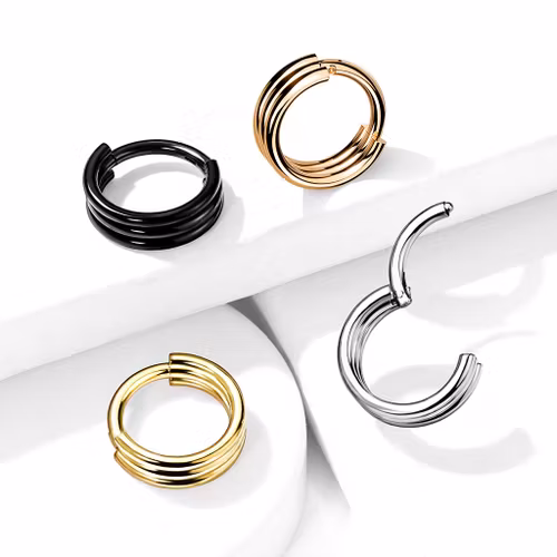 Segmentring med gångjärn 1.2mm och 3 lagers hoop