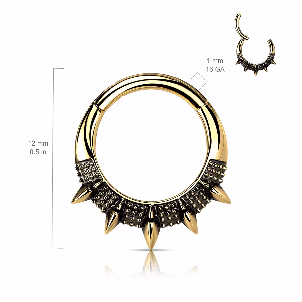 Segmentring 1.2mm med gångjärn - Spikes