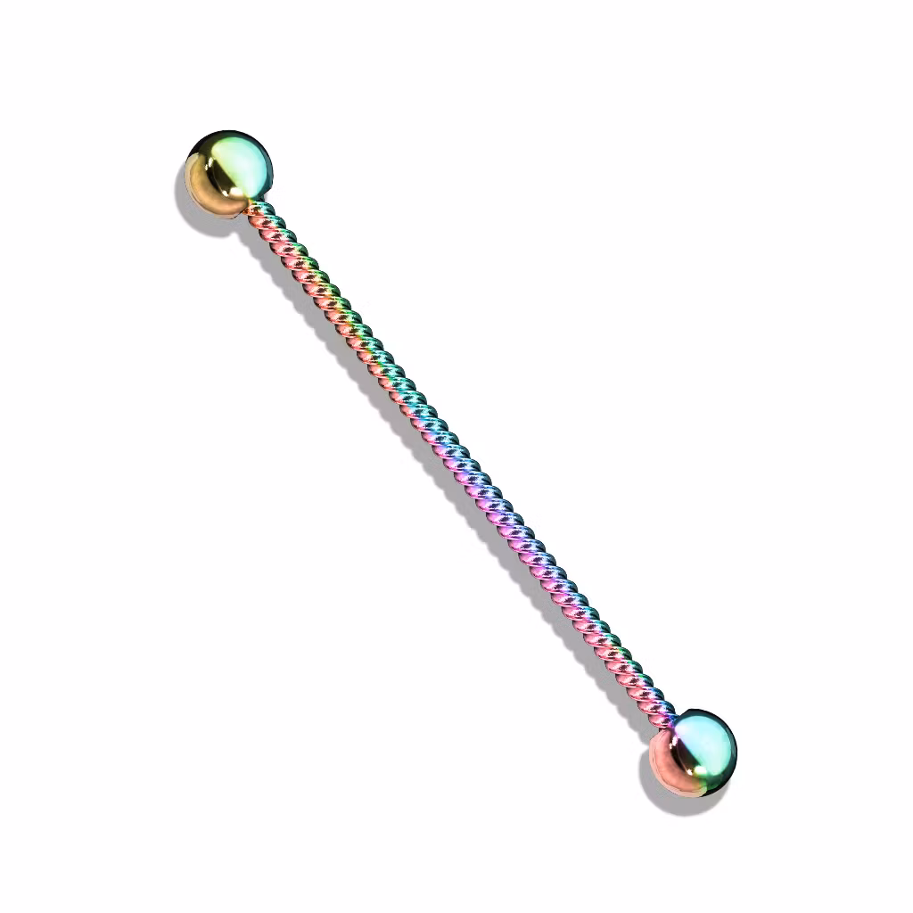 Industrial barbell 1.6mm (38mm) med twistad design