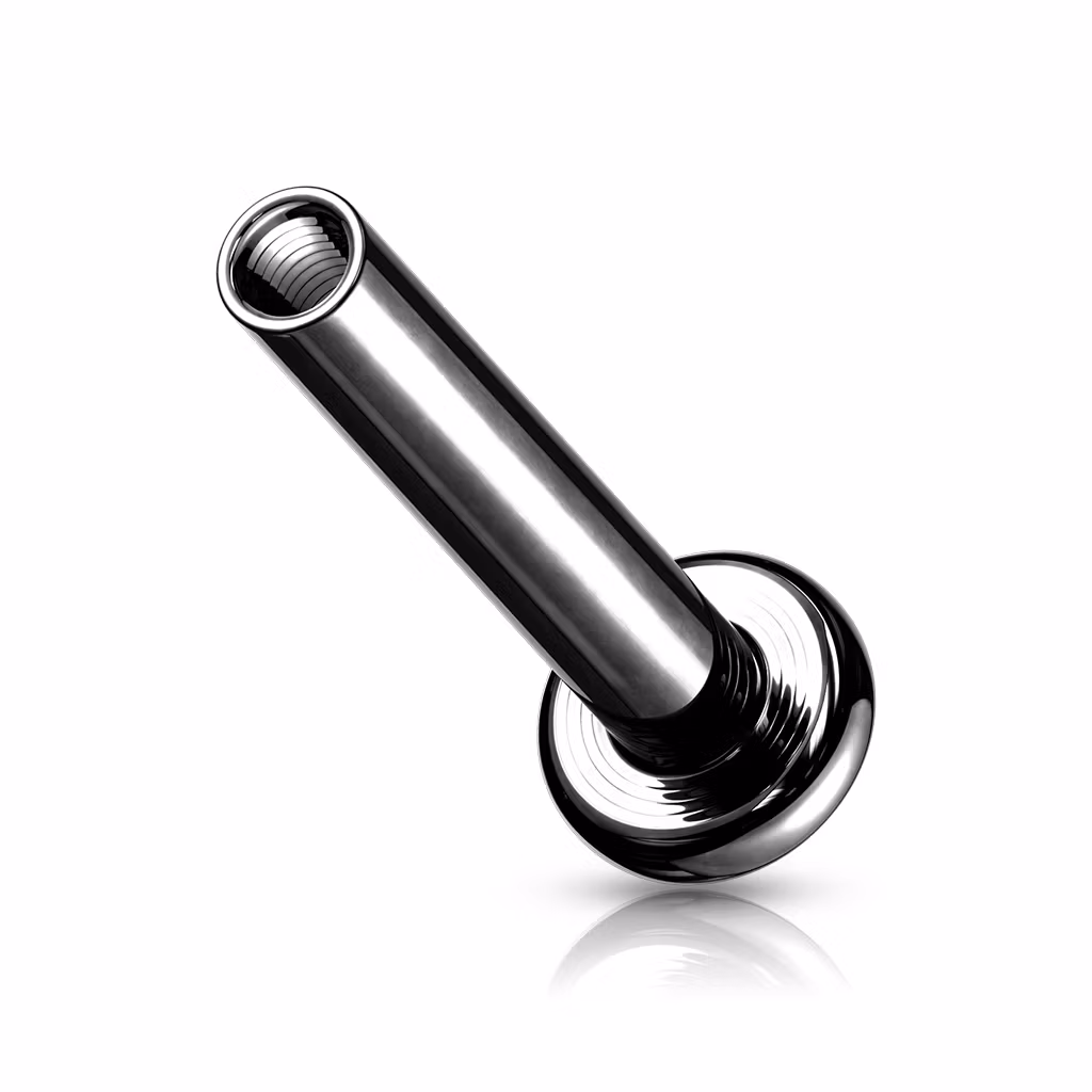 PVD Labret stav invändigt gängad med 3mm basplatta (lös del)