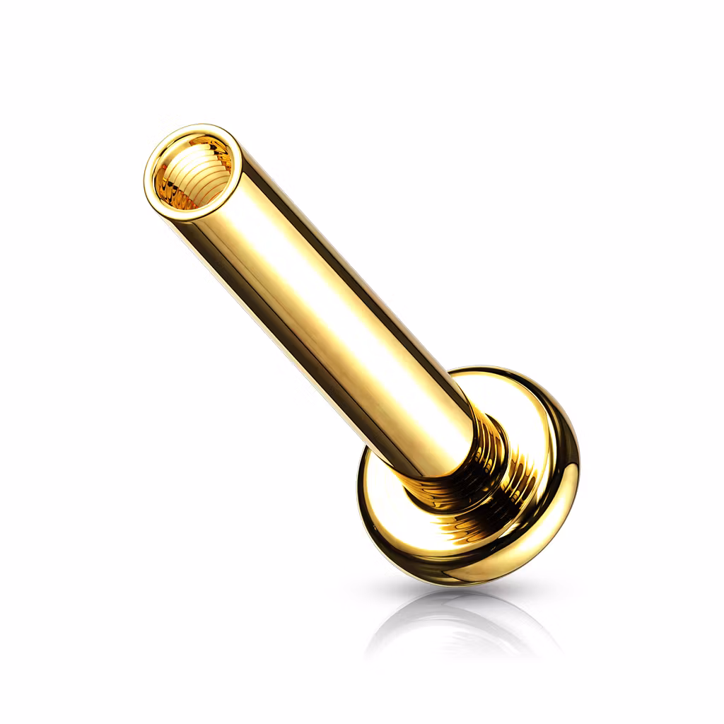 PVD Labret stav invändigt gängad med 3mm basplatta (lös del)