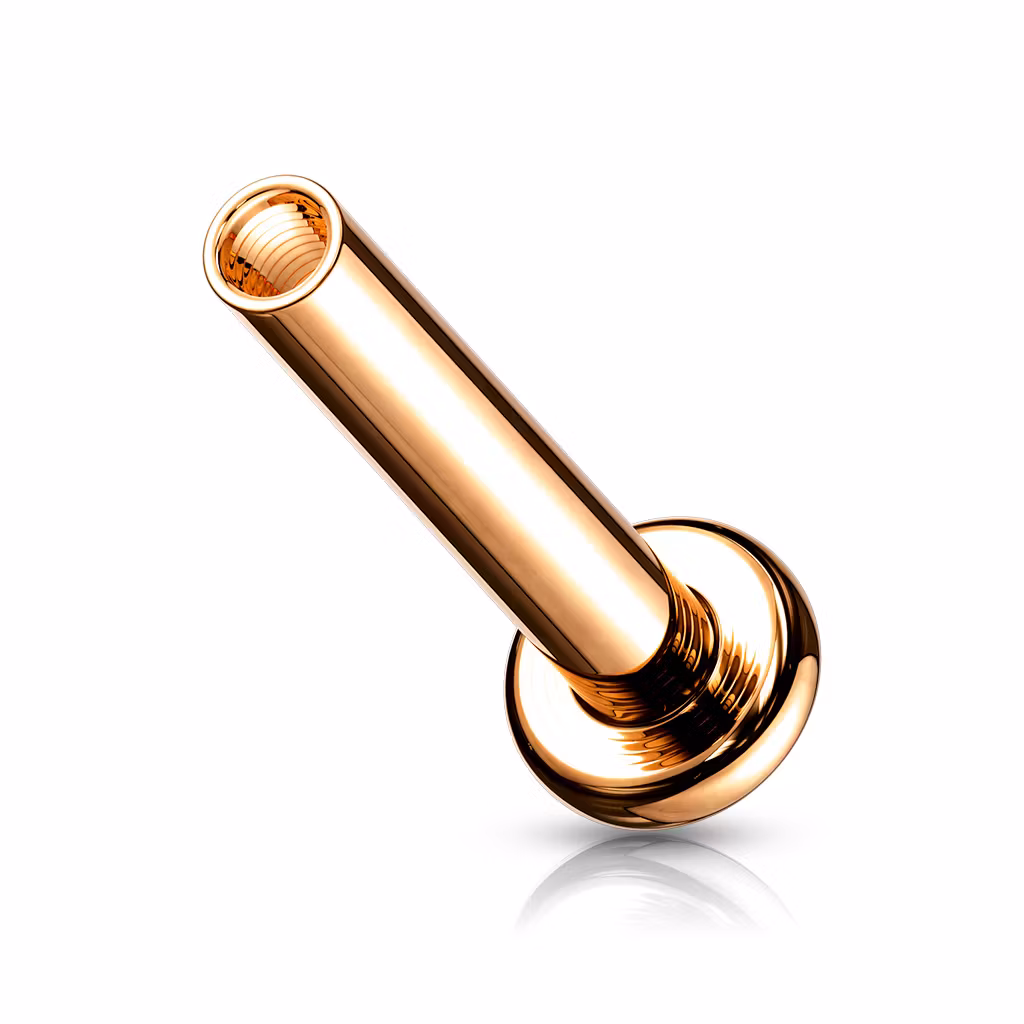 PVD Labret stav invändigt gängad med 3mm basplatta (lös del)