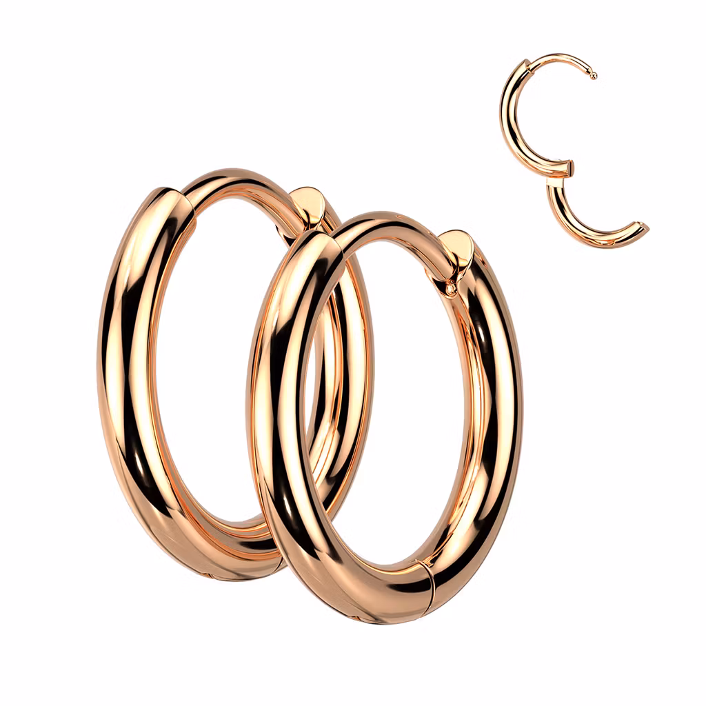 Hoop huggie / creoler i kirurgiskt stål 2mm tjock (par)
