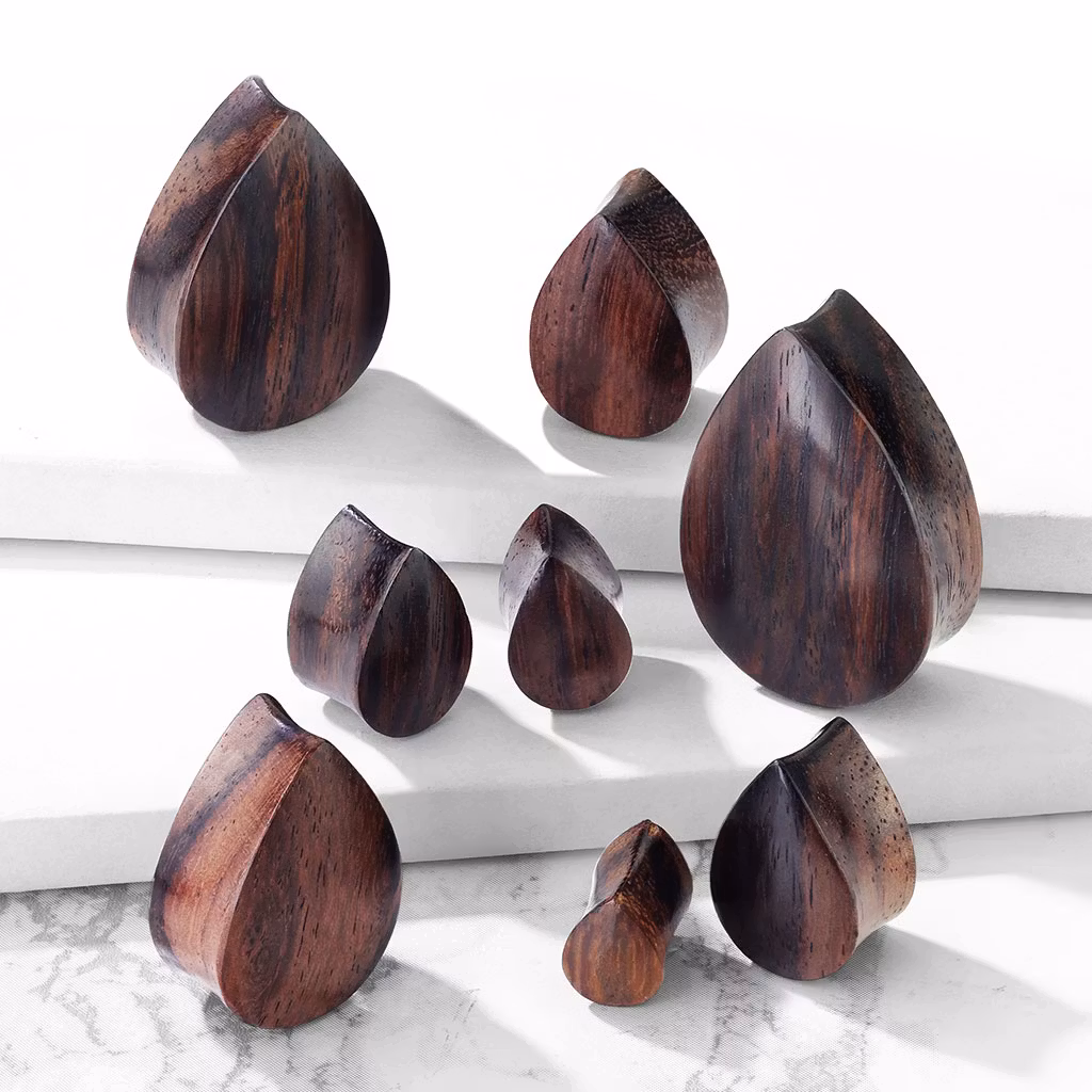 Droppformad sono wood träplugg