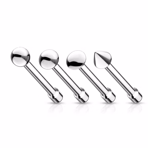 Näspin "Nose Bone" i kirurgiskt stål 0.8mm / 1.0mm