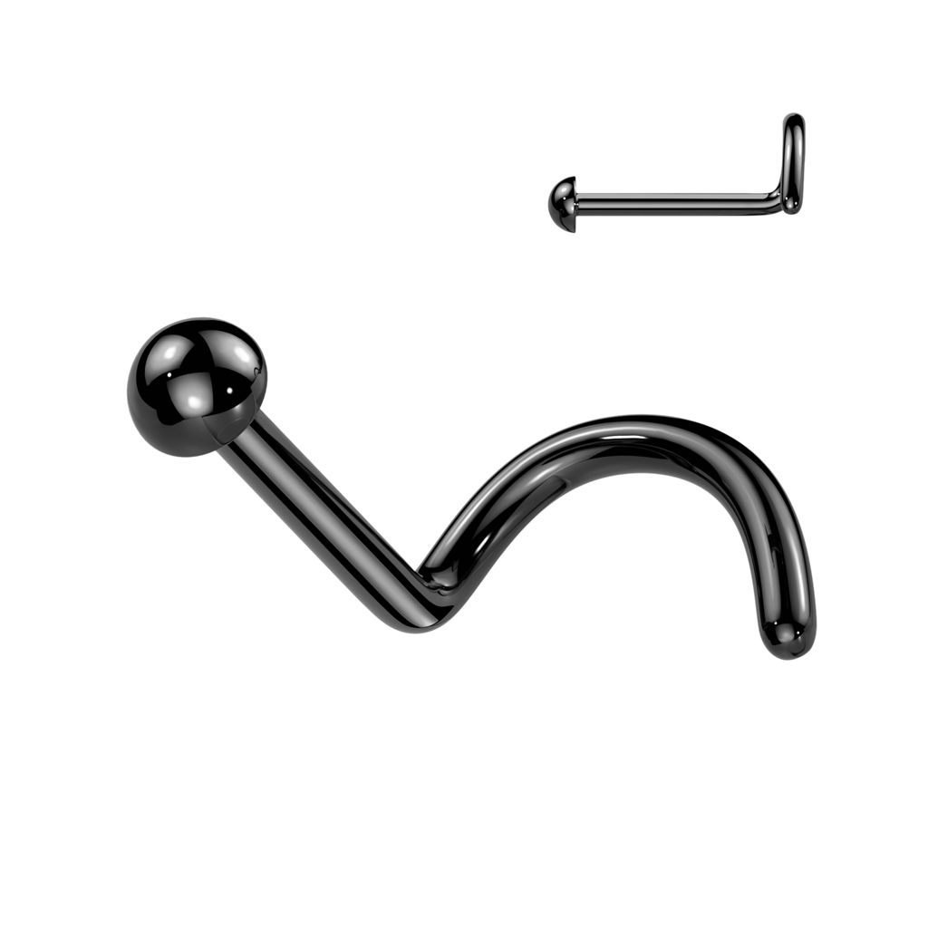 Titanium nässmycke "Nose Screw" med 2mm dome