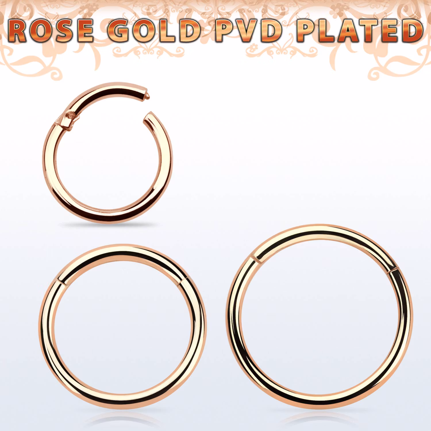 PVD-Pläterad segmentring med gångjärn 1.2mm