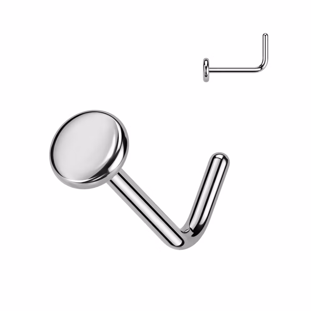Titanium Nässmycke "L-böjd" med platt topp