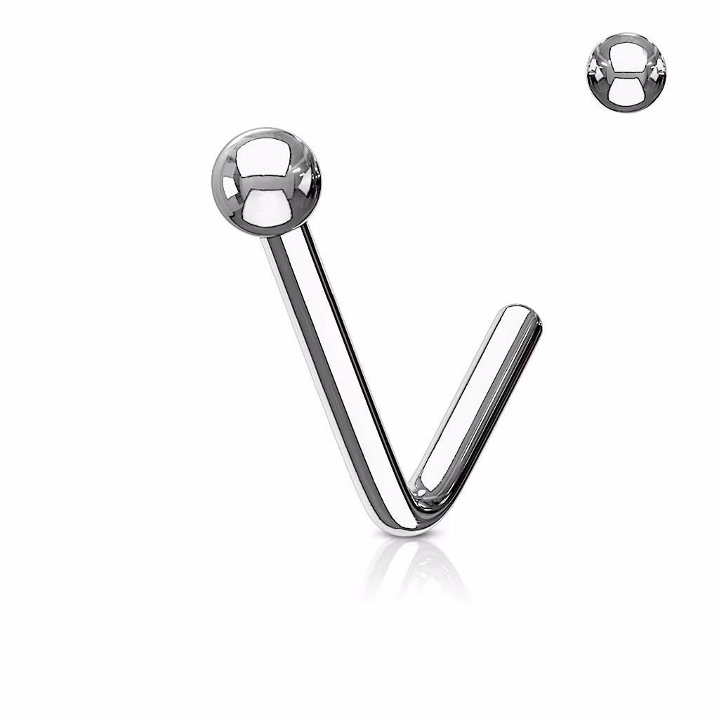 Nässmycke "L-böjd" i stål med 2mm boll