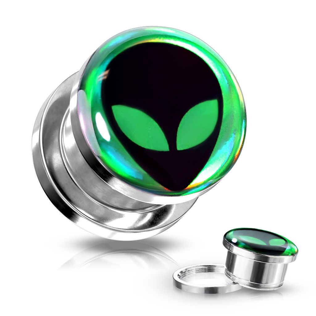 Ståltunnel med alienhologram