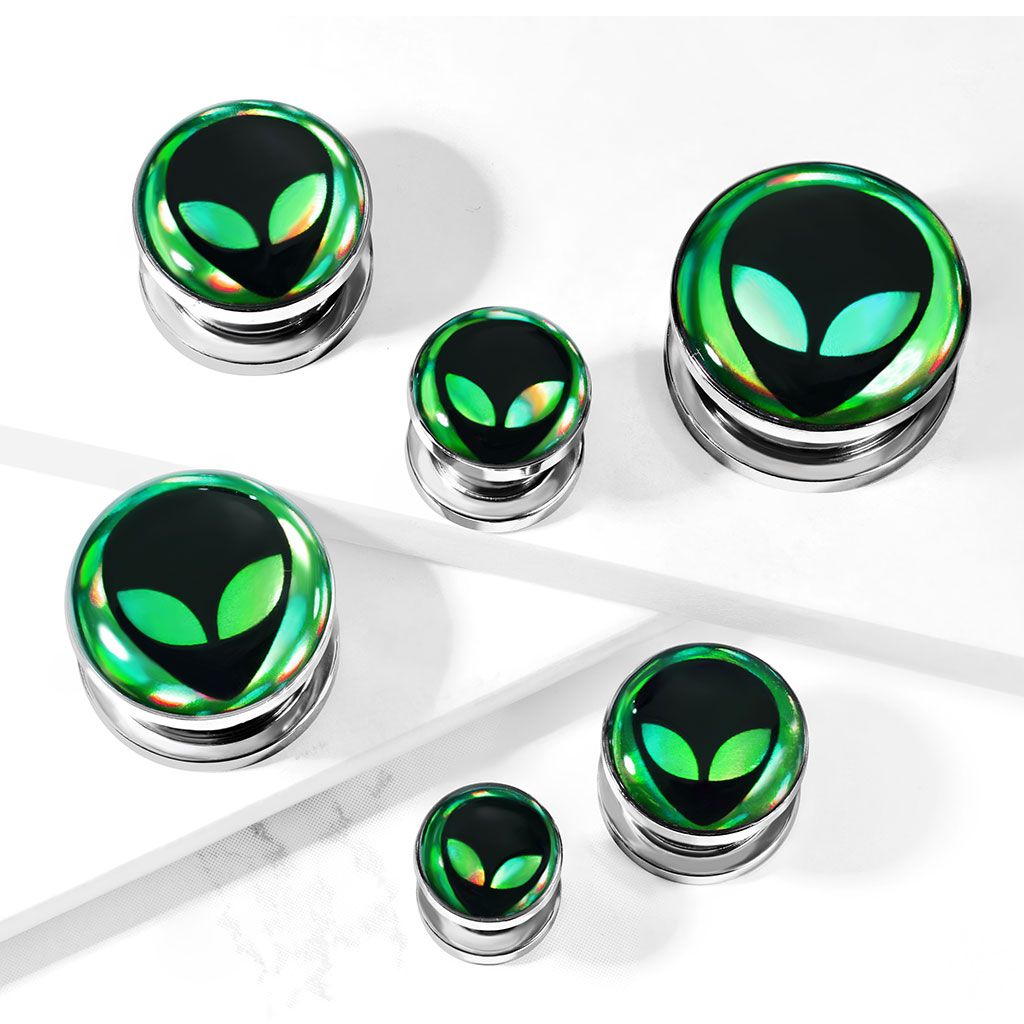 Ståltunnel med alienhologram