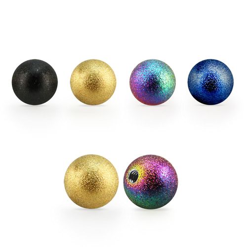 Lös kula eloxerad frostad 5mm med 1.2mm gänga (lös del)