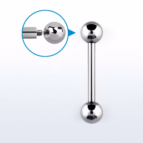 Barbell 2.5mm med 6mm kulor