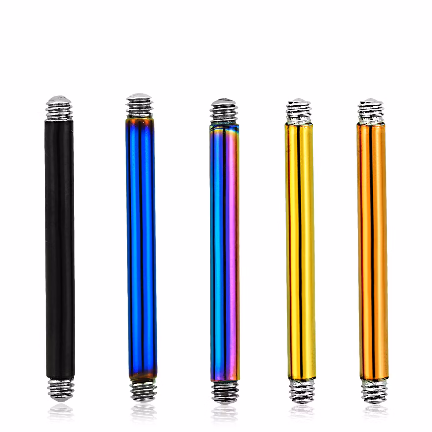 PVD-Pläterad Lös stav / barbell rak stav 1.6mm (lös del)