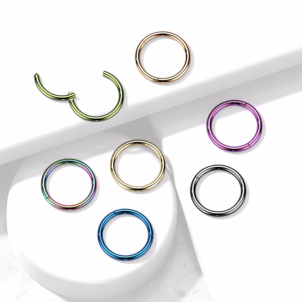 PVD pläterad titanium segmentring med gångjärn 1.6mm