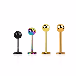 PVD-Pläterad labret / Monroe 0.8mm med 3mm kula