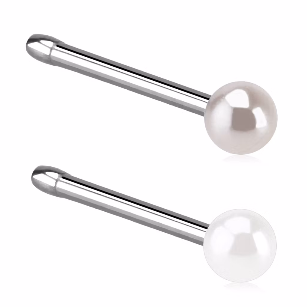 Nässmycke "nose bone" 0.8mm med pärlboll